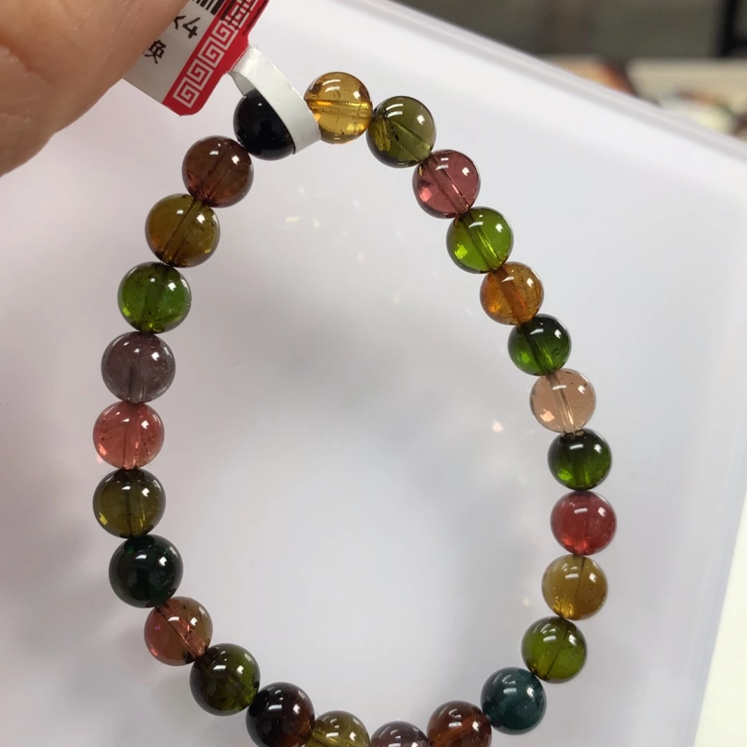 碧玺手链未镶嵌手链7毫米左右