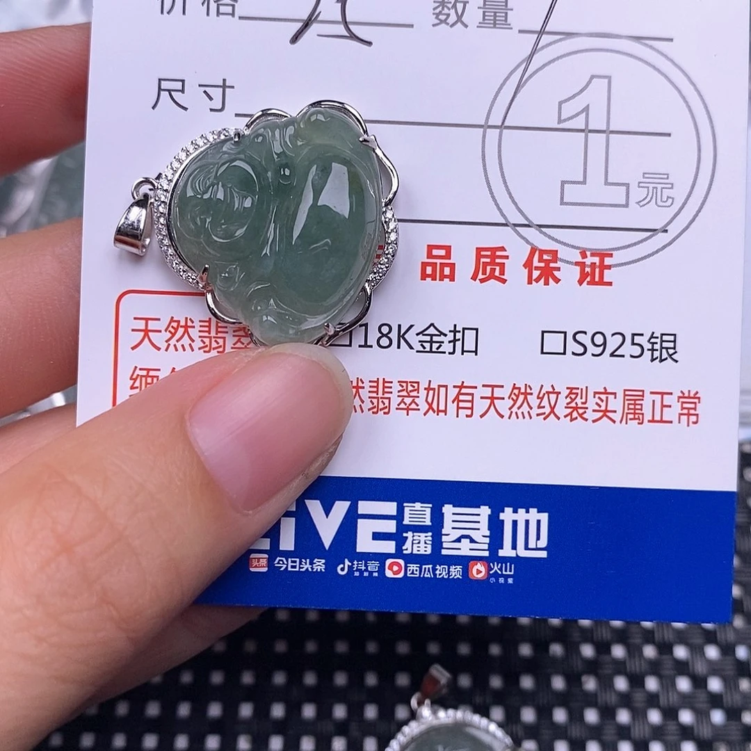 y***i翡翠银S925镶嵌颈饰