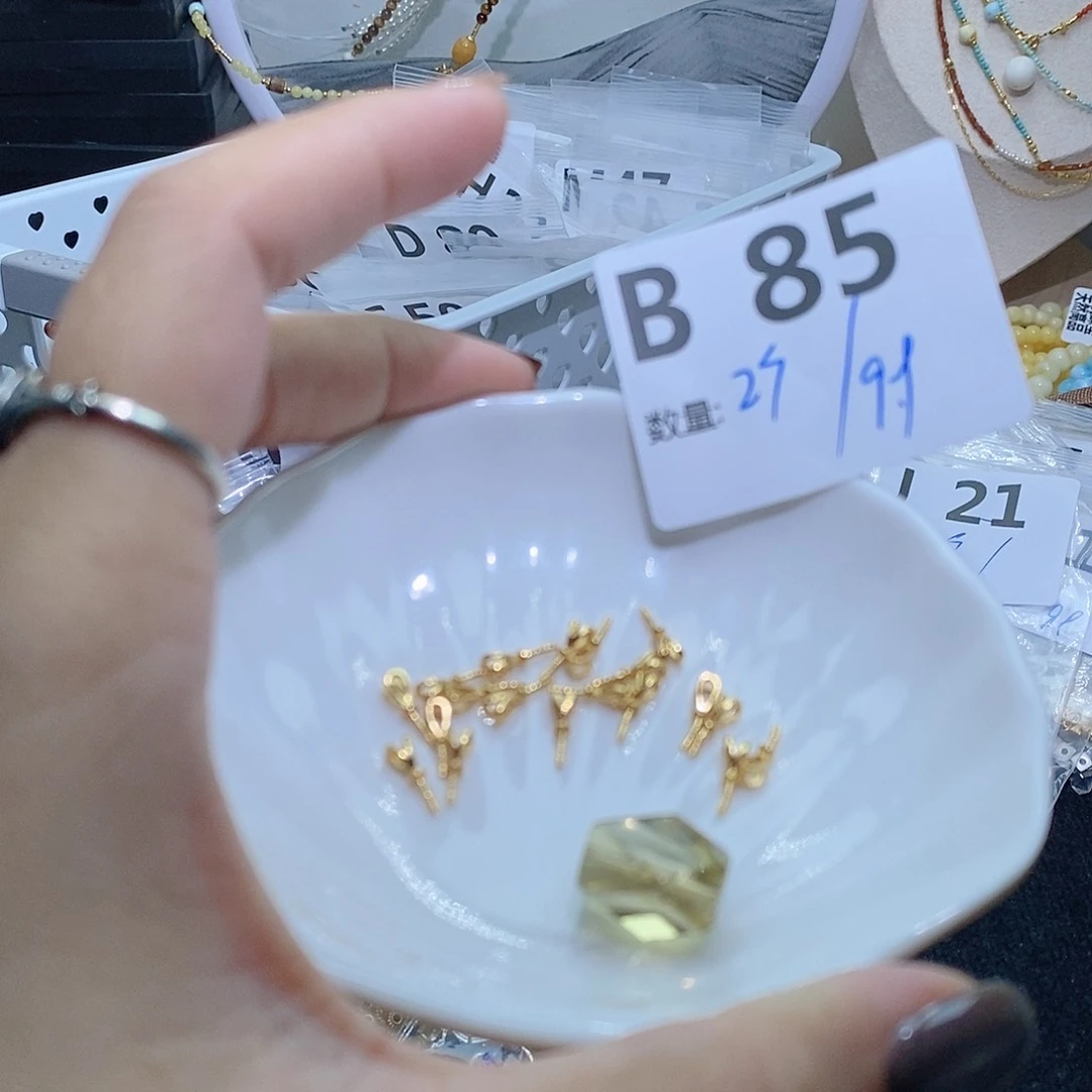 水晶珠宝半成品银S925镶嵌B85