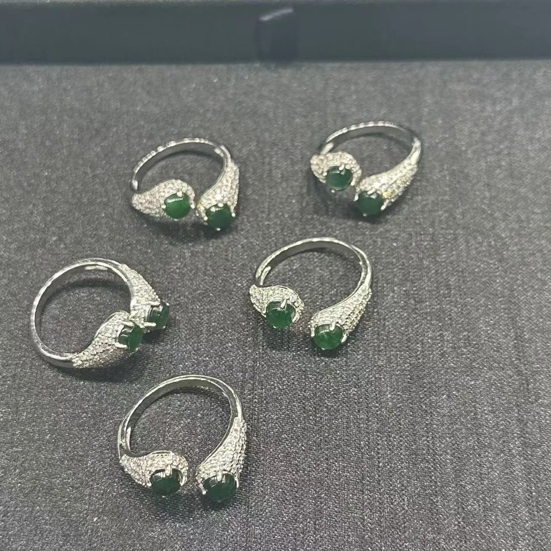 【大美手镯】翡翠葫芦戒指合金镶-581421-多样性发一