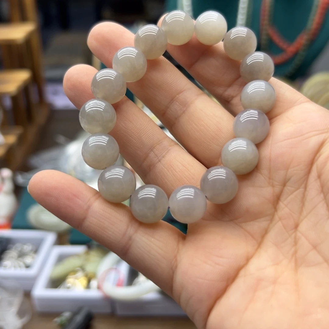 手链未镶嵌和田玉烟紫卡12