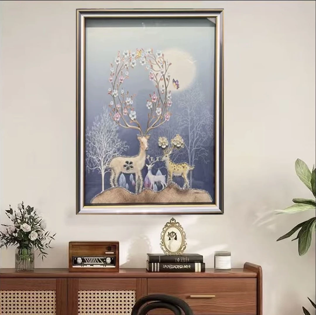 [喜宅家艺]Q412小鹿餐厅卧室走廊过道装饰画