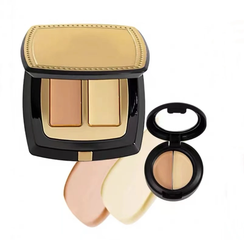 双色遮瑕 膏  2个颜色   隐藏法令纹泪沟眼袋高光色+三文鱼色