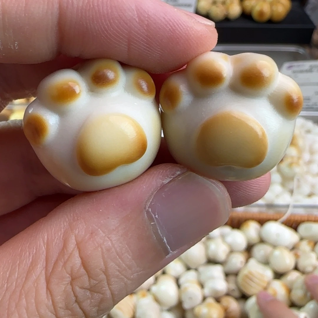 吊坠菩提根/象牙果微瑕疵炭烤猫爪3颗