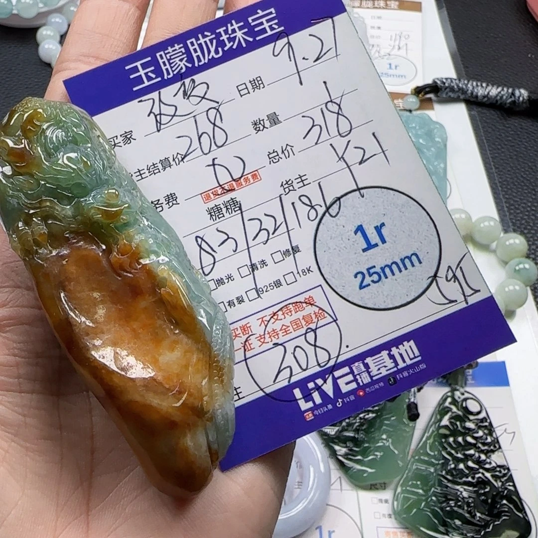 玉***)翡翠未镶嵌颈饰翡翠