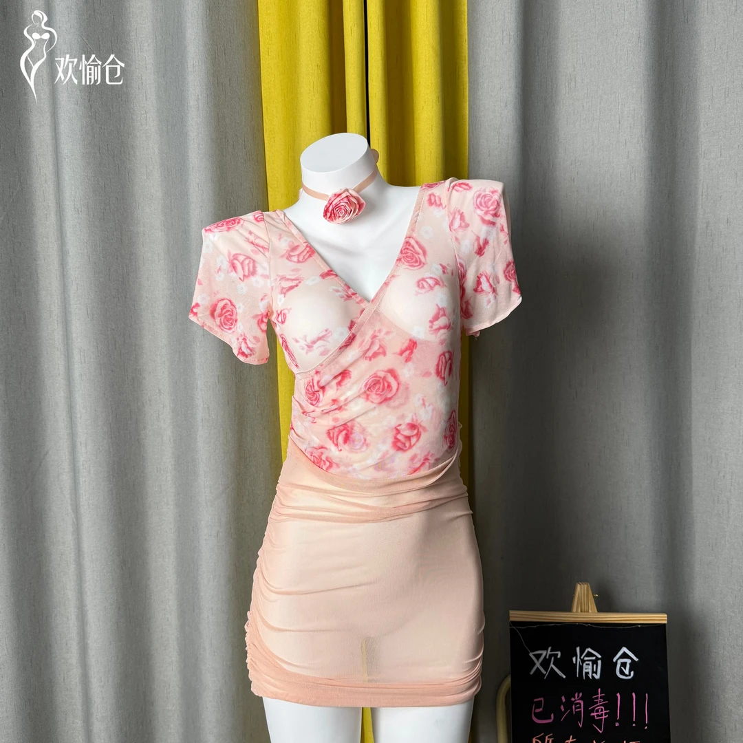 【欢愉仓】碎花冰丝可外穿睡裙