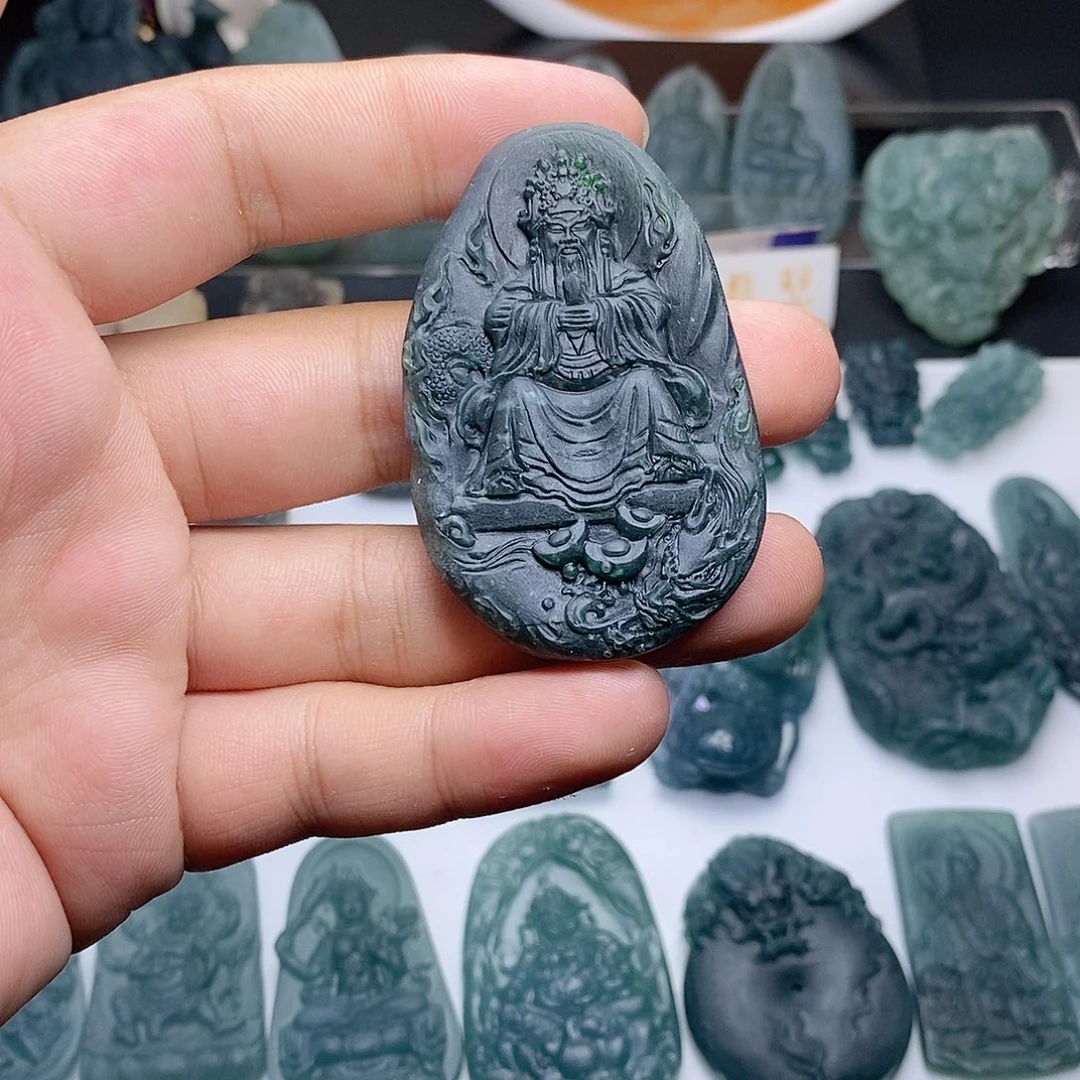定制翡翠未镶嵌龙五