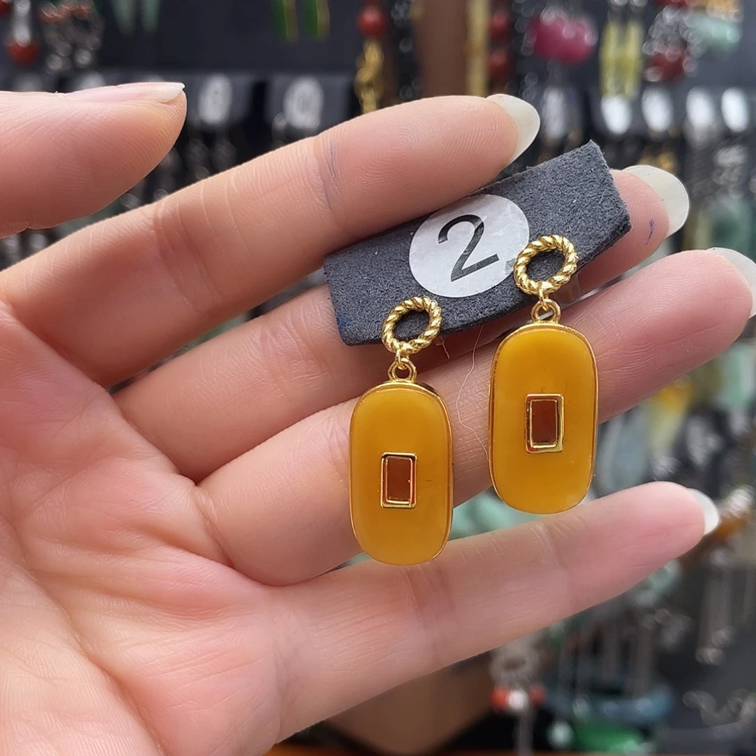 翡翠耳饰银S925镶嵌听*740hbnjjnjk