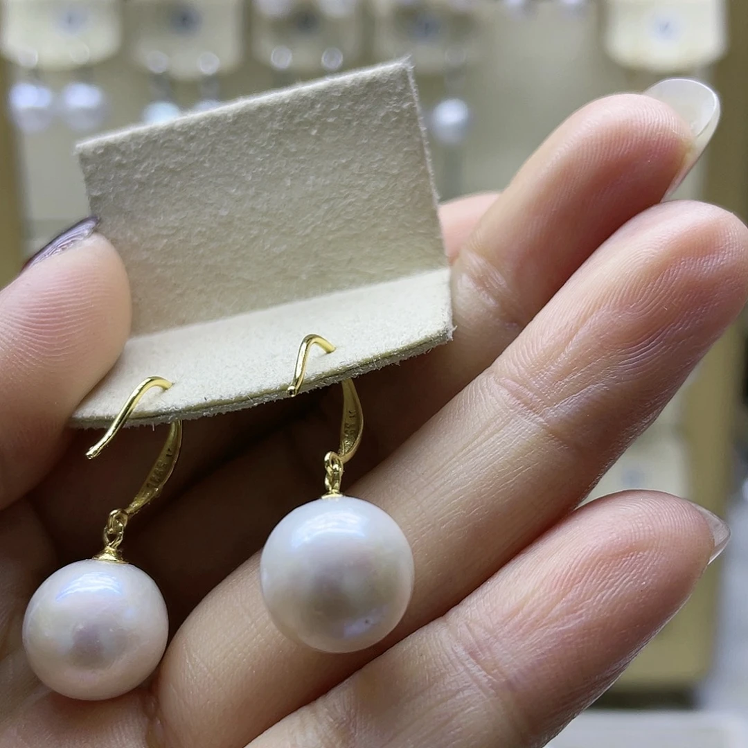 淡水珍珠耳饰银S925镶嵌