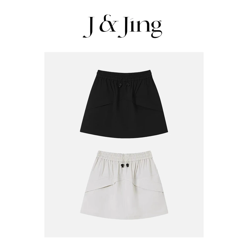 J&Jing-「又见初夏」-上新~夏季百搭显瘦工装A字短裙C05Q22