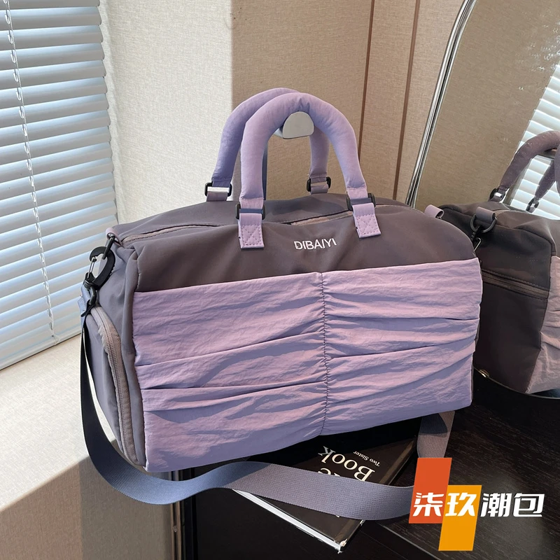 柒玖大容量旅行包轻便时尚手提短途外出旅游干湿分离运动健身包