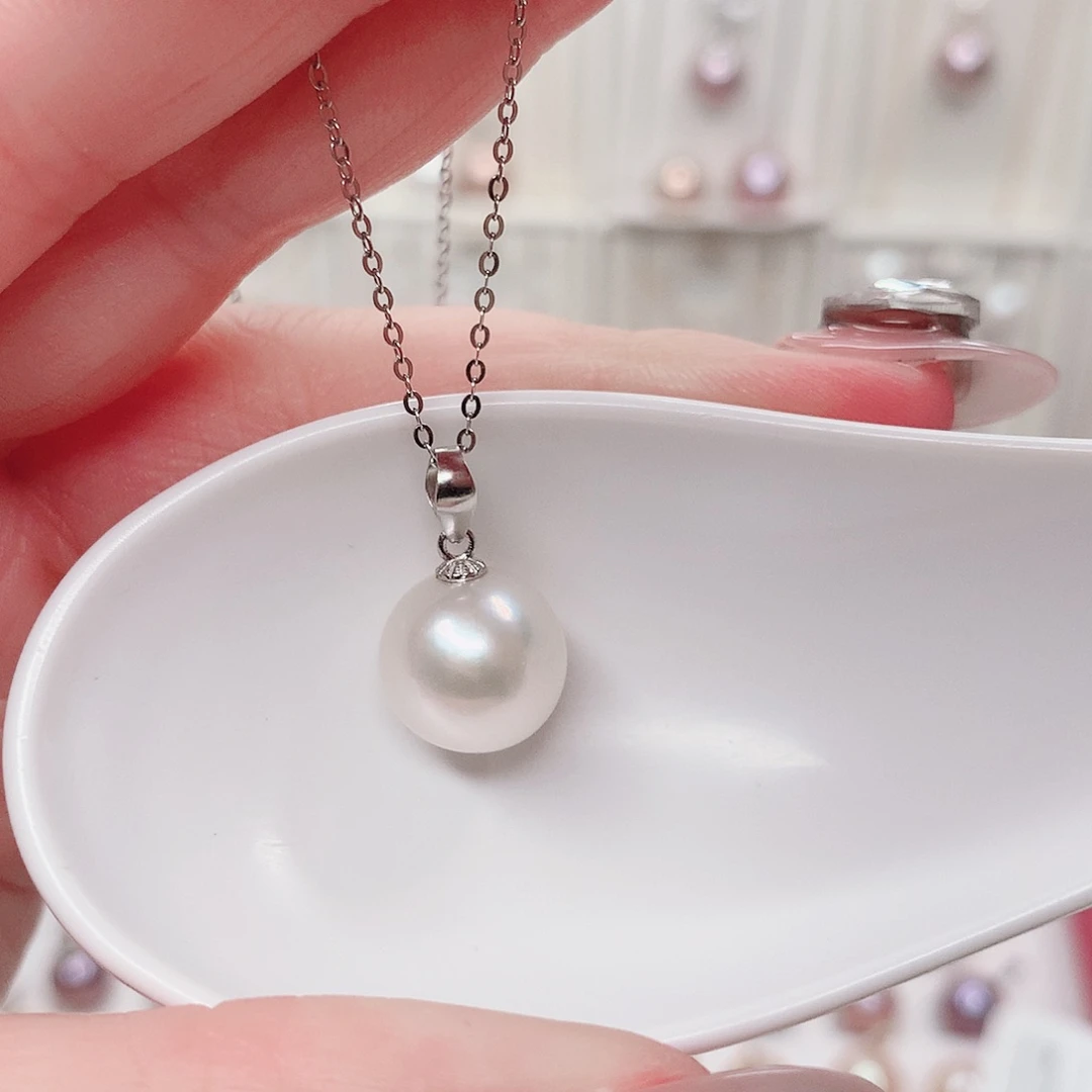 吊坠(不含链)淡水珍珠银S925镶嵌
