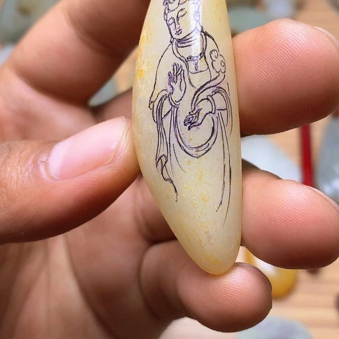 挂件未镶嵌定制和田玉