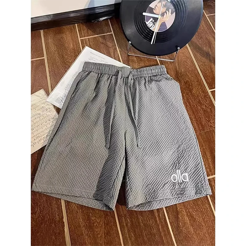 cleanfit泡泡纱速干字母短裤男夏季薄款凉感透气休闲裤宽松五分裤