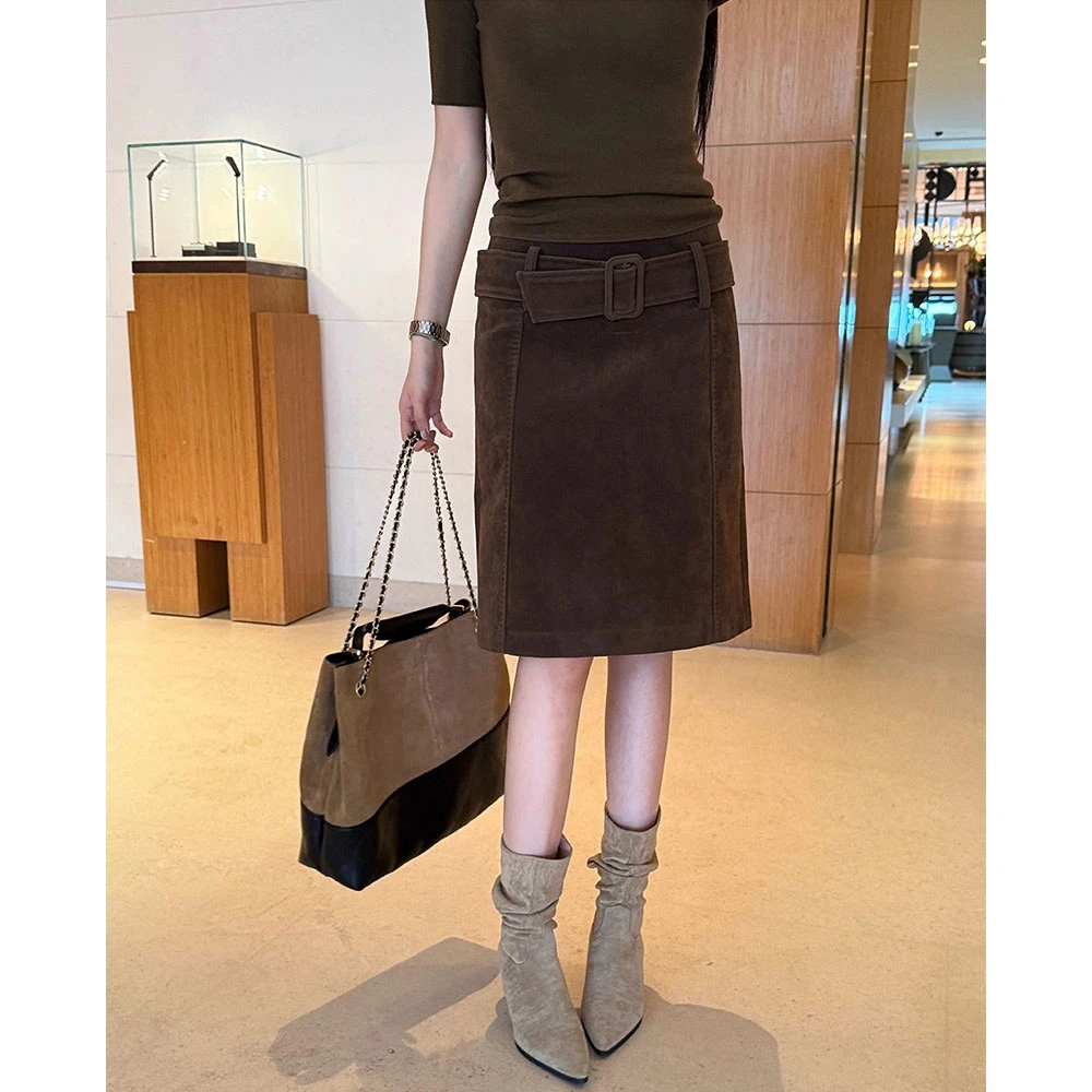 美式复古半身裙女装早秋季新款小众高级感气质包臀显瘦洋气裙子