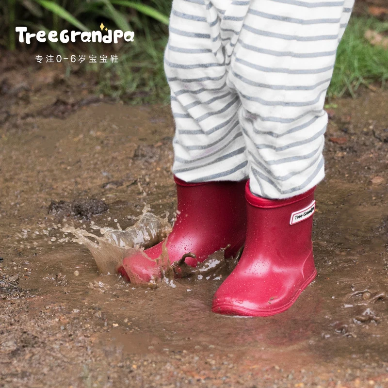 儿童雨鞋男童女童宝宝雨靴小孩轻便防水女孩防滑幼儿园水鞋