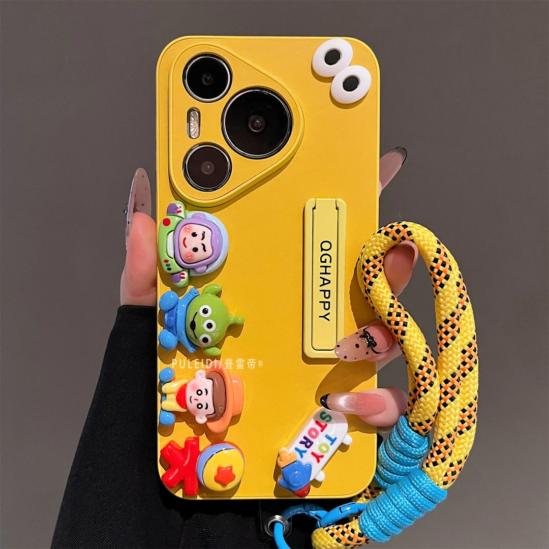 ins风柠檬黄素皮巴斯光年公仔适用华为pura70手机壳卡通可爱卡通