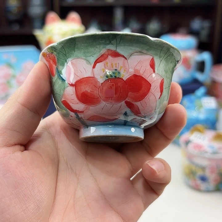 瓷片景德镇手绘高温釉下彩陶瓷茶具