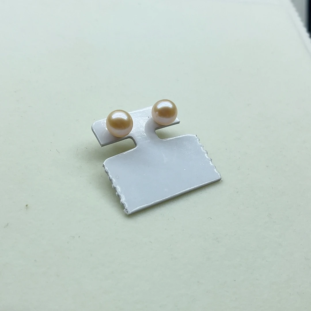 耳饰银S925镶嵌淡水珍珠