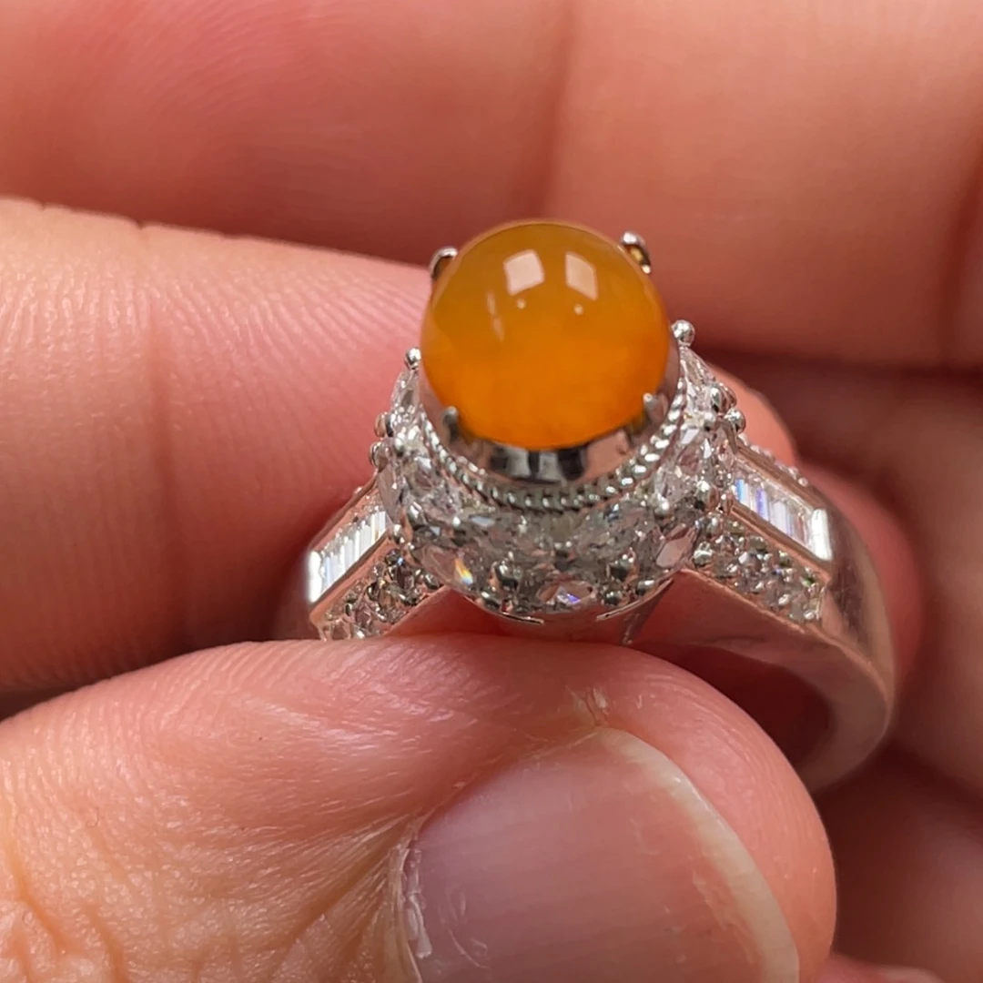 翡翠戒指未镶嵌纯天然缅甸翡翠