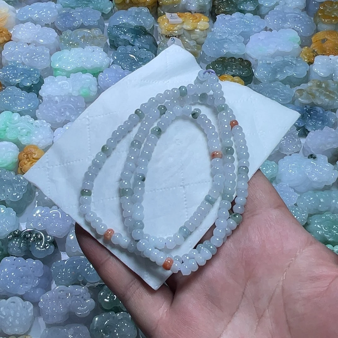 翡翠未镶嵌颈饰天然