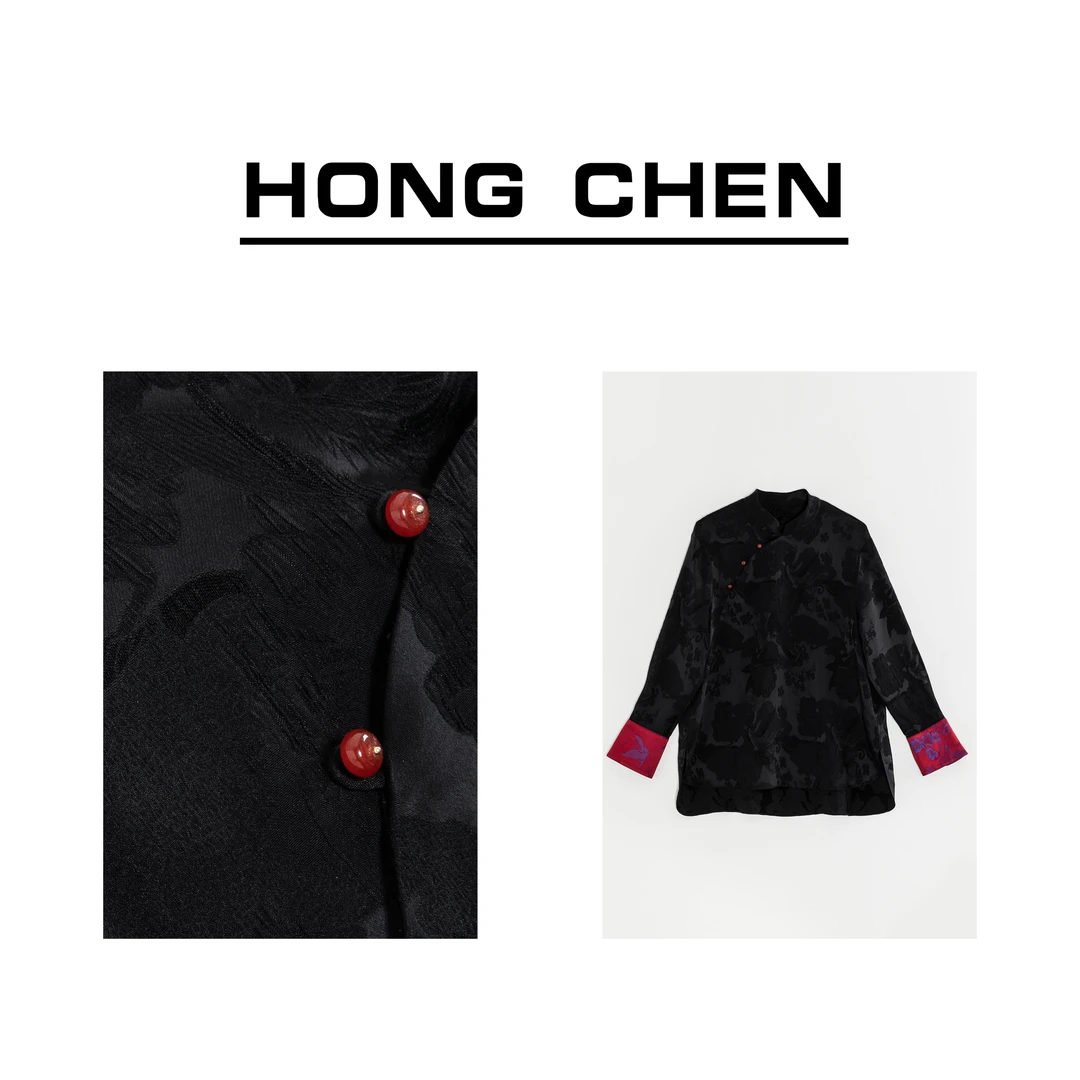 【虹辰·醋酸冠乐绉】高端气质醋酸冠乐绉上衣高级感时尚百搭-HC910