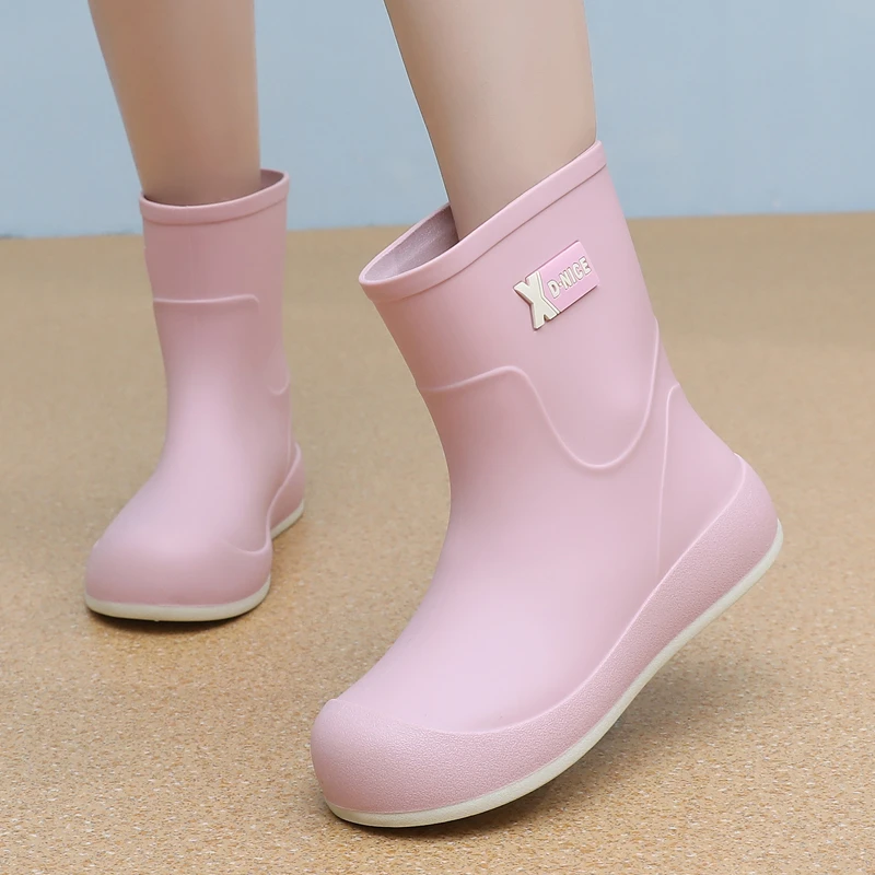 2025雨鞋女款短筒雨靴加绒水鞋新款防水防滑厚底胶鞋可爱套鞋水靴