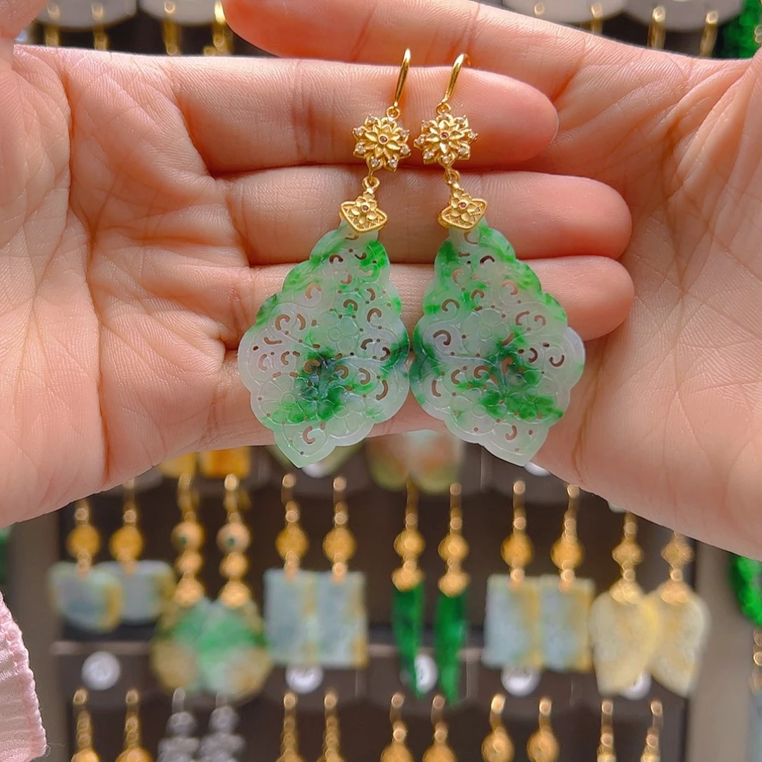 未镶嵌翡翠耳饰鱼***泪