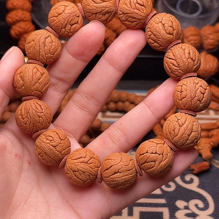 手串桃核精品金丝龙珠1.9