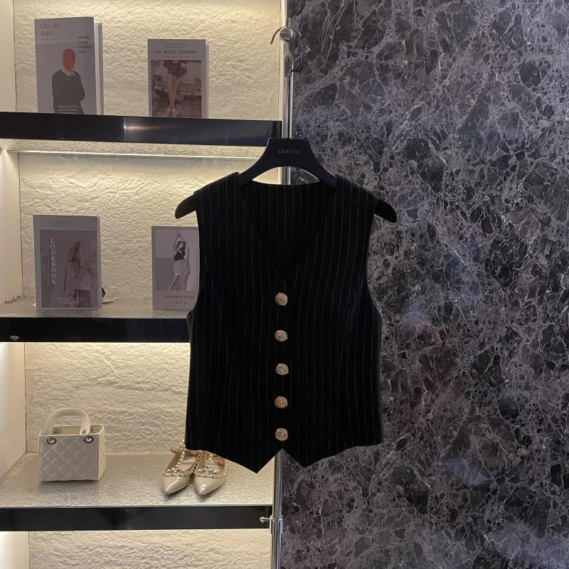 189*2025年夏季新款新中式条纹马甲A20121