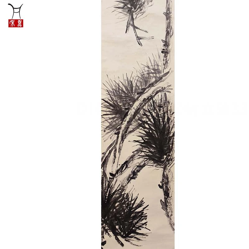 D1090松树立轴33x136/4平尺