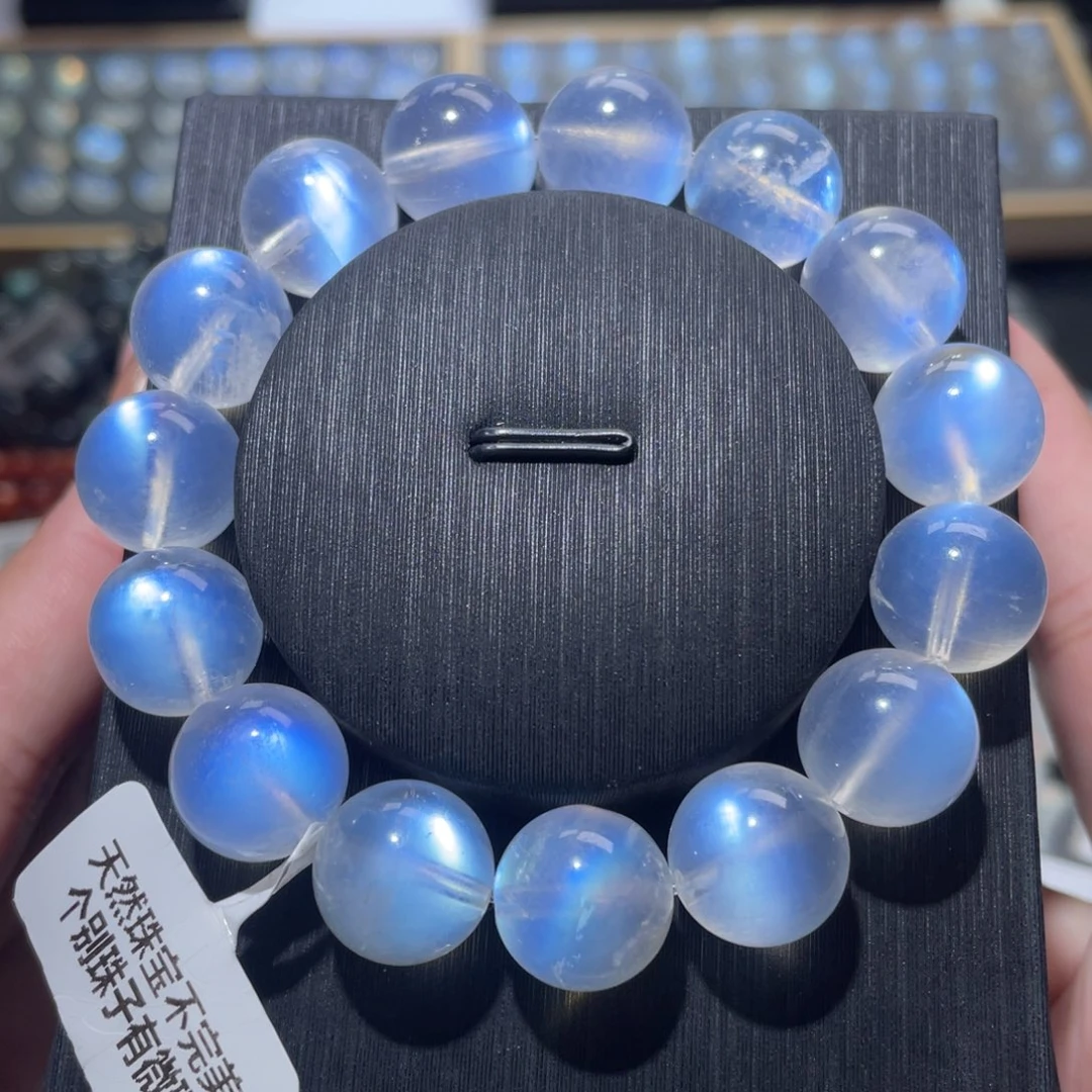 手链长石未镶嵌蓝月光手链13.5mm