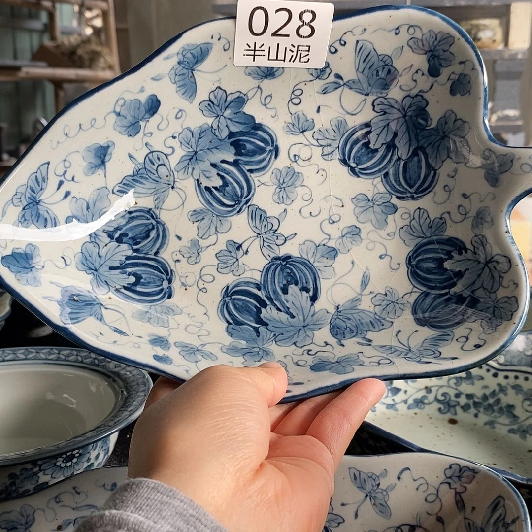 ****凡陶手工手绘青花高温陶瓷