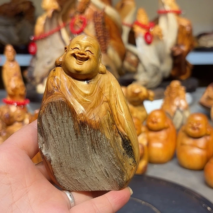 柏木太行崖柏弥勒佛