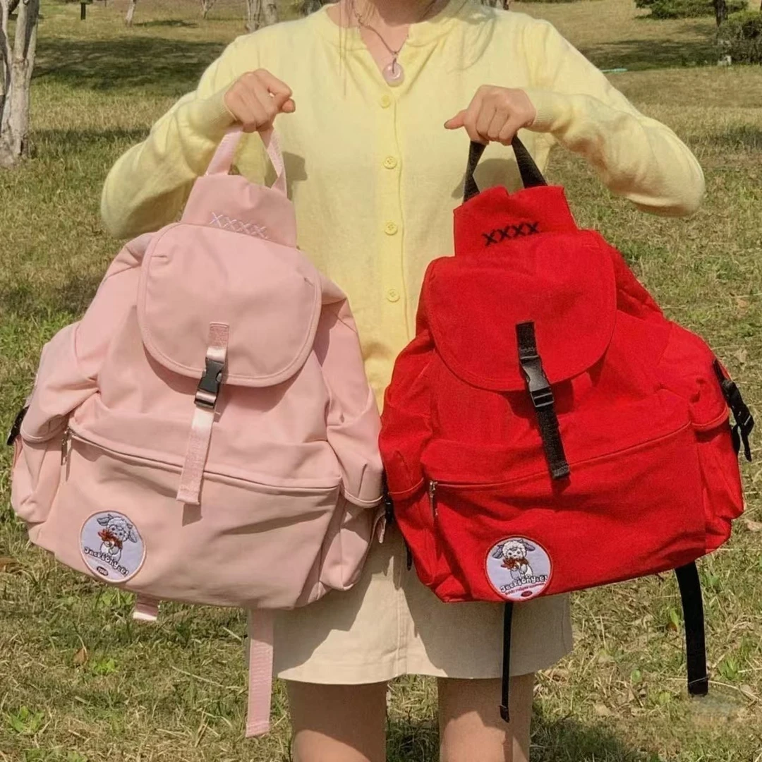 小众学院风双肩包大学生休闲防水时尚百搭书包大容量轻便户外背包