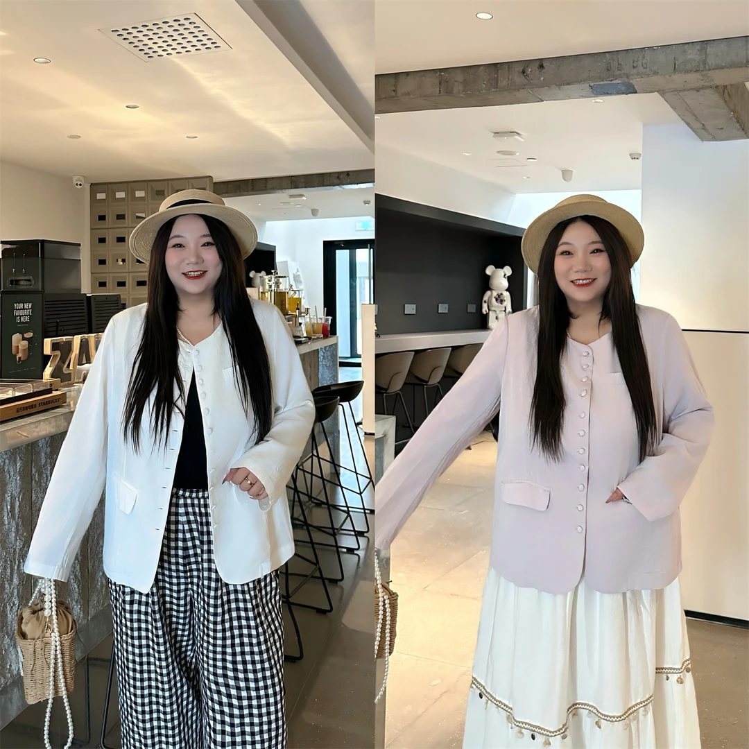 断码捡漏~苏黎世梦 / 夏款文艺范莱赛尔短外套4282花契大码200斤