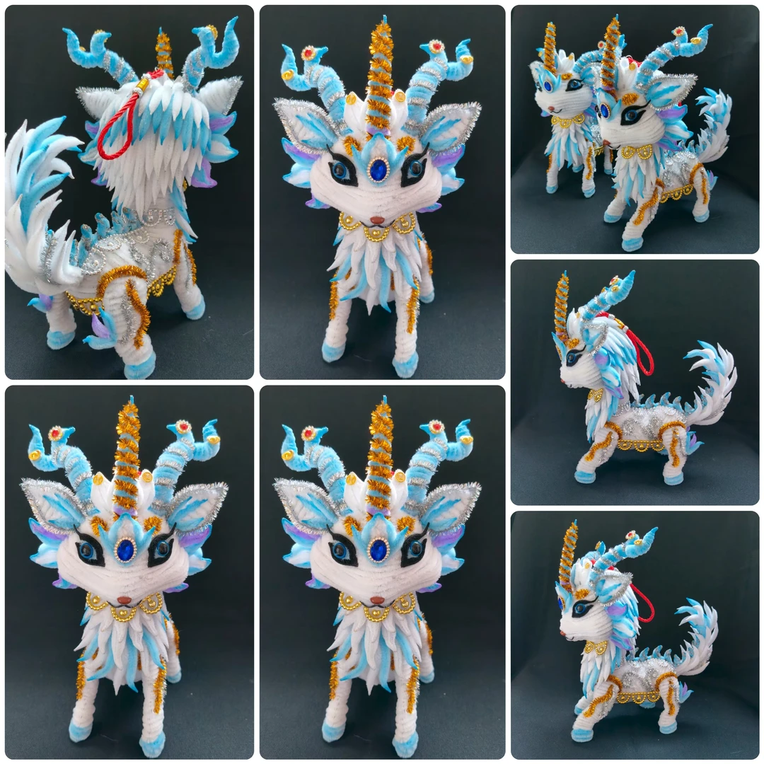 【紫嫣爱手工】DIY扭扭棒白泽手工编织材料包