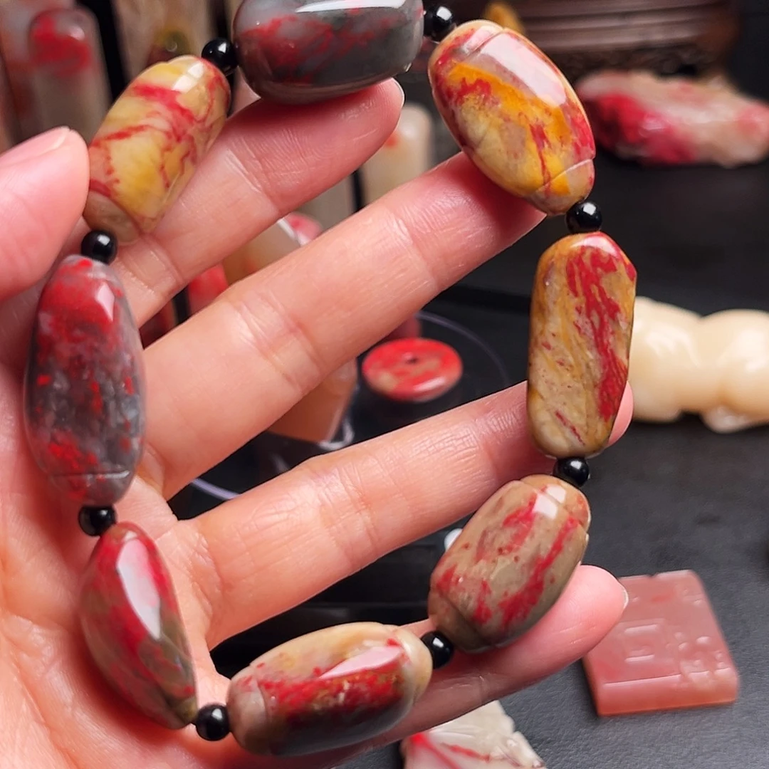 其他昌化石鸡血石手串