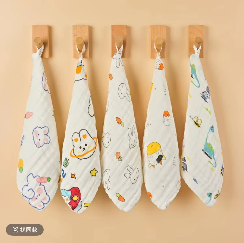 单条婴儿A类六层全棉纱布方巾可作口水巾洗脸巾