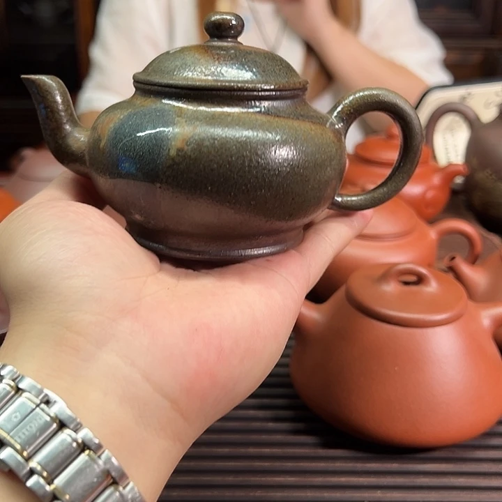茶壶紫砂柴烧宫灯170cc