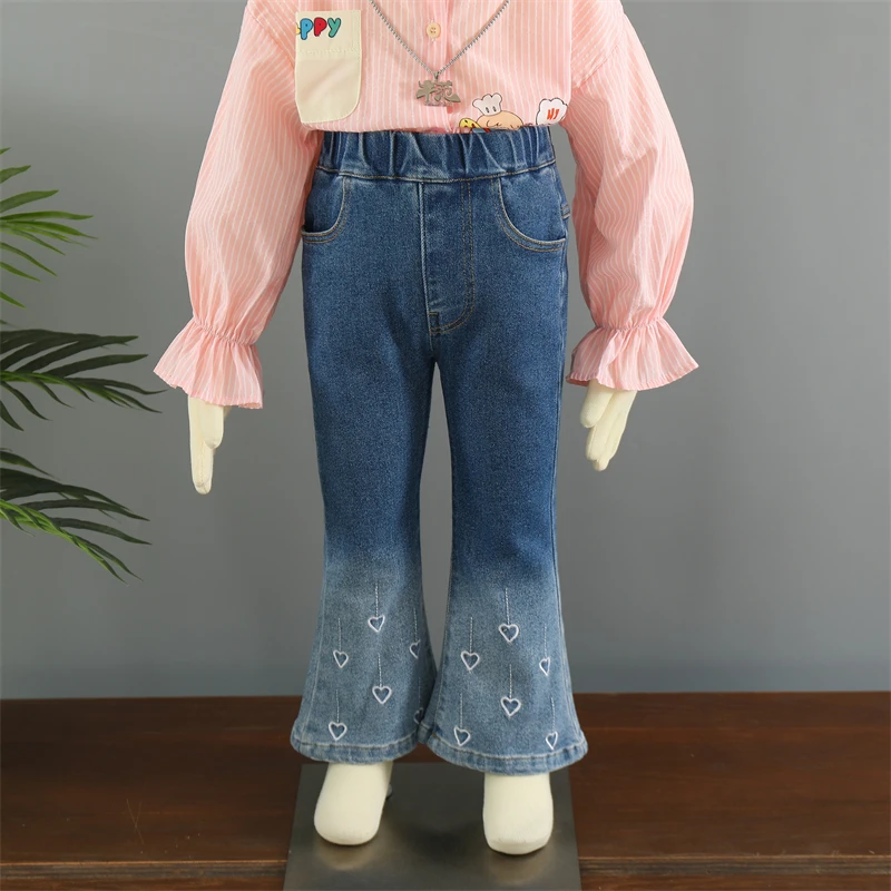 牛范童装女童牛仔裤春秋季新款洋气时髦弹力裤子女孩宝宝儿童百搭