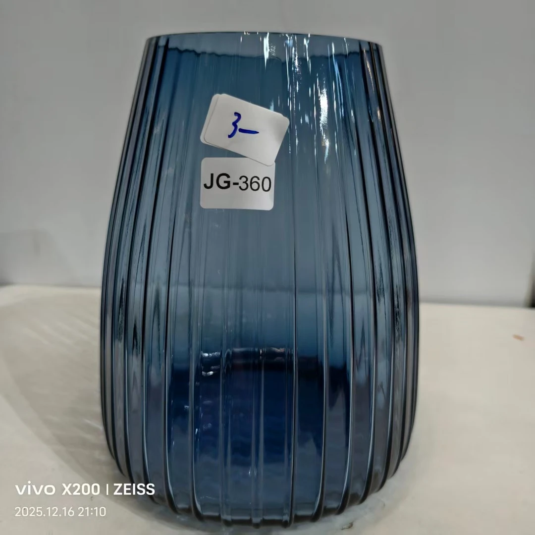 JG-360简约现代琉璃花瓶客厅餐桌插花艺术摆件