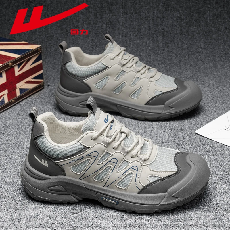 回力男鞋2025新款夏季复古户外登山防滑运动鞋男士休闲跑步网面鞋