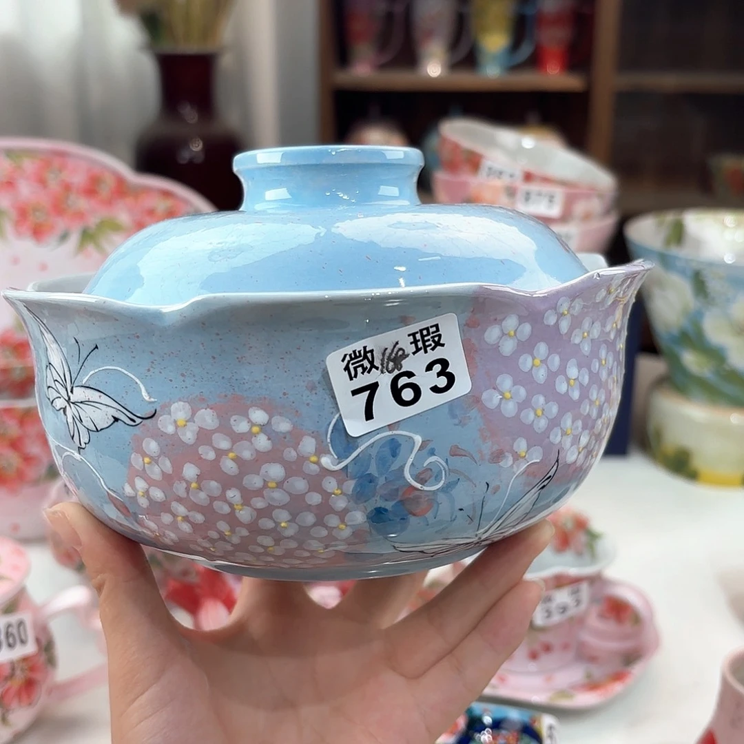 景德镇手绘高温釉下彩陶瓷茶具