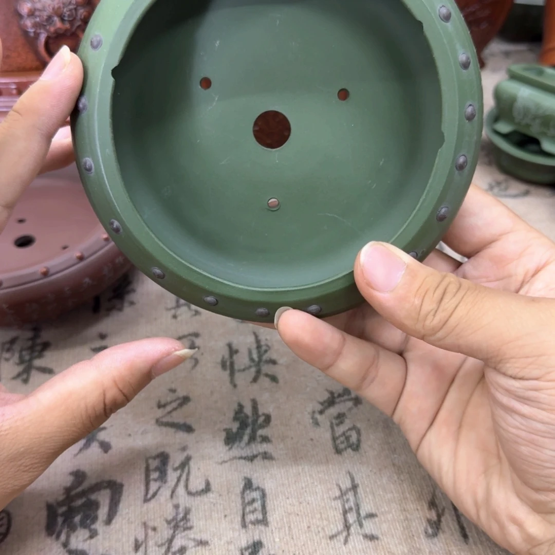 紫砂花盆10.5x3内经紫砂花盆