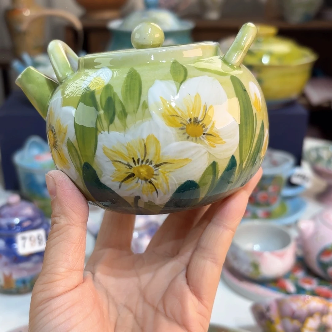 景德镇手绘高温釉下彩陶瓷茶具