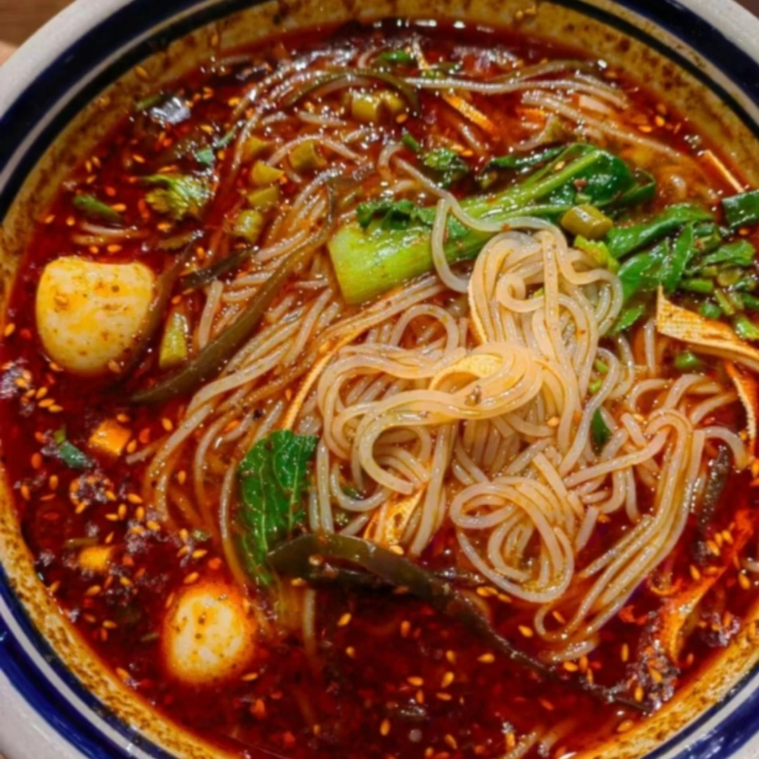 S【5袋】辛桥食品 西安麻辣红油细米线210克