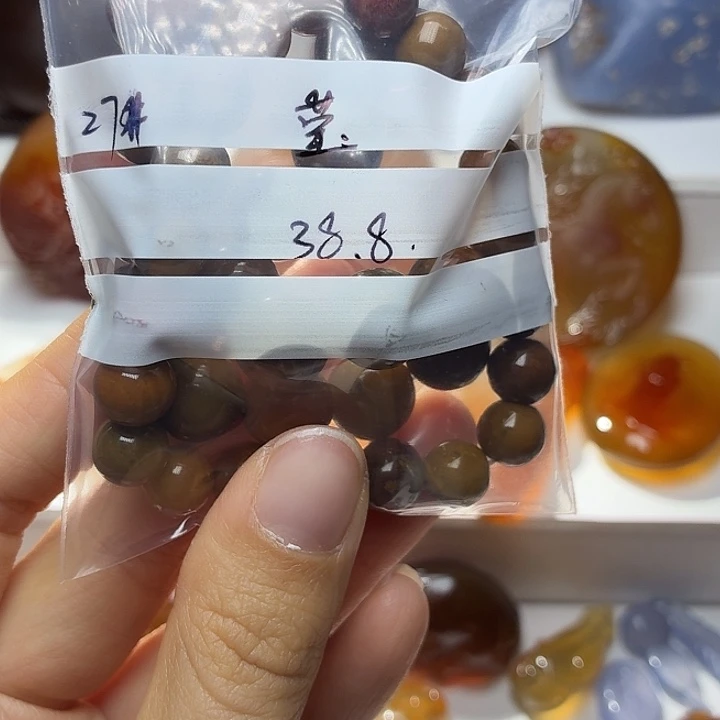玛瑙/玉髓颈饰合金王**匀27