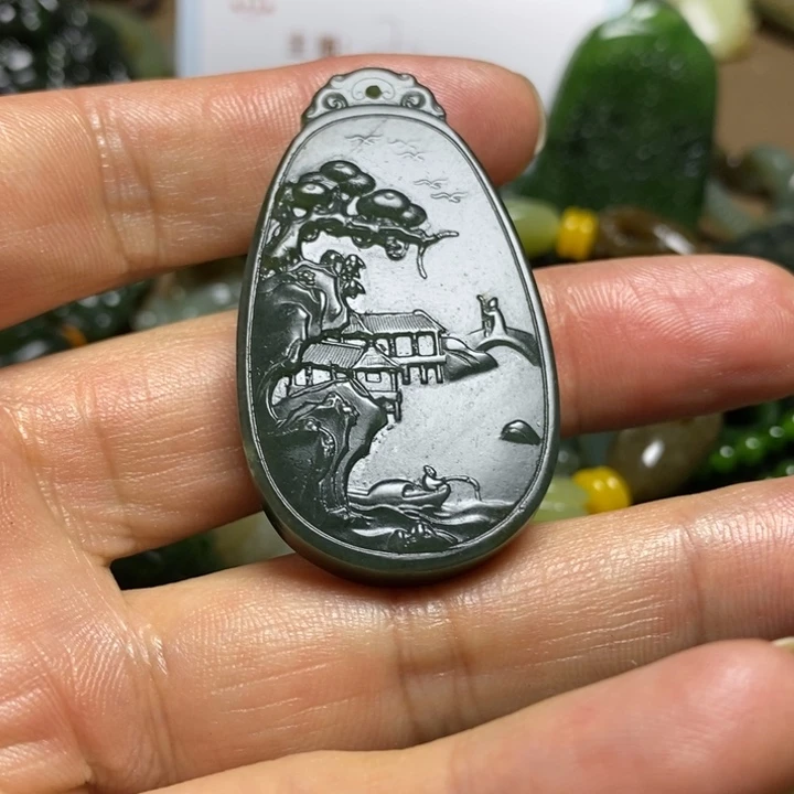 和田玉未镶嵌颈饰