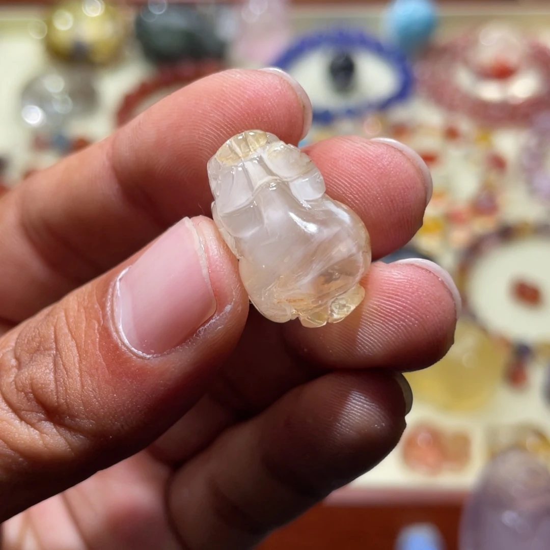 未镶嵌水晶戒圈兔毛